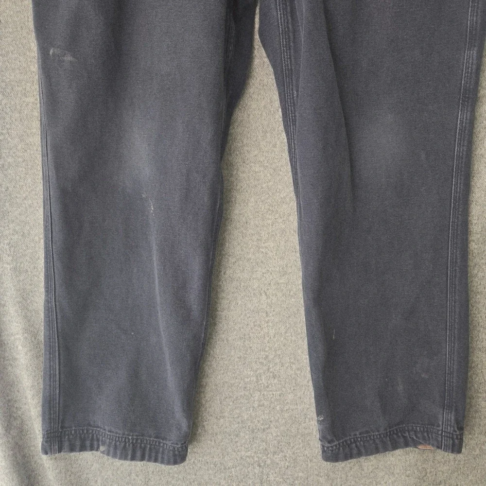 Duluth Trading Fire Hose Carpenter Pants‎ Mens 38x32 Gray Cotton Canvas Workwear